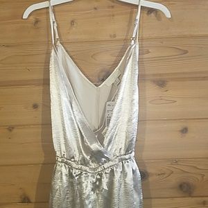 NWT silver jumpsuit