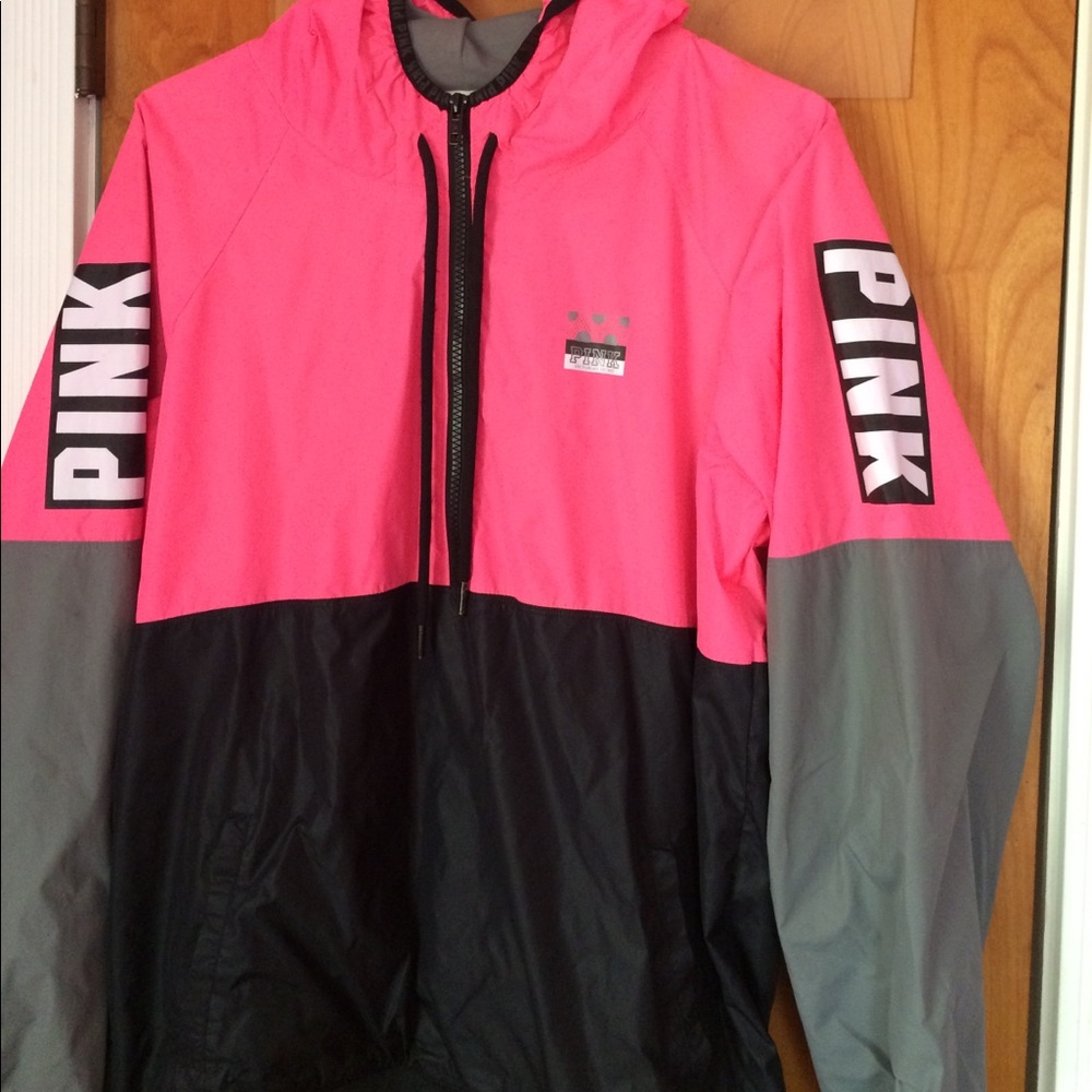 Pink rain jacket