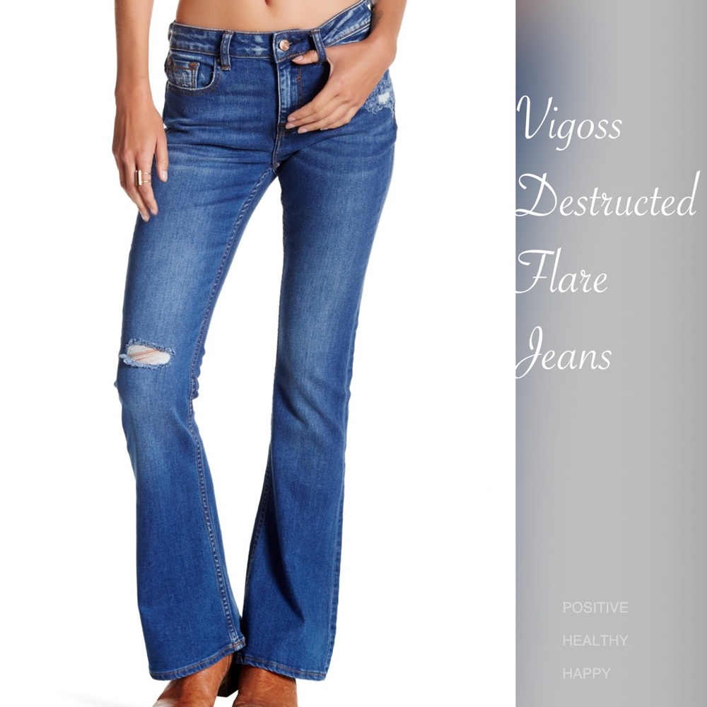 Vigoss Jagger Destructed Flare Jean
