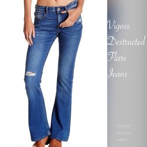 Vigoss Jagger Destructed Flare Jean