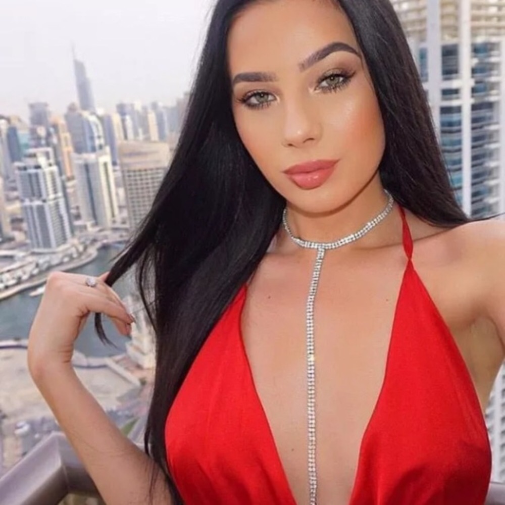 Rhinestone Crystal Choker Necklace Tie Body Belly