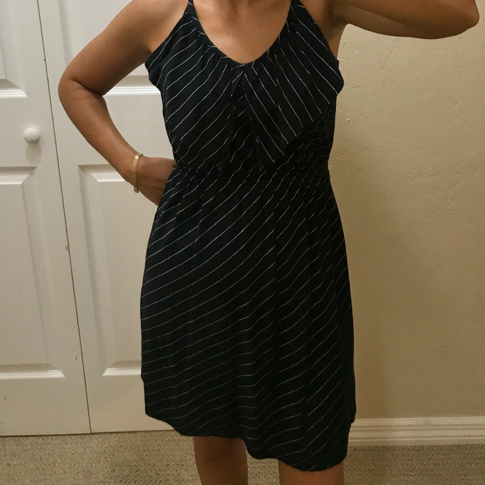 Black Roxy Dress with Metallic Threading