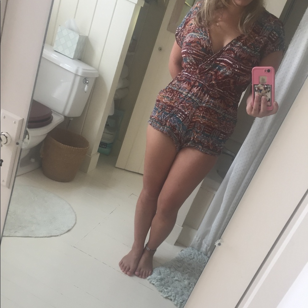 Aztec print mini romper