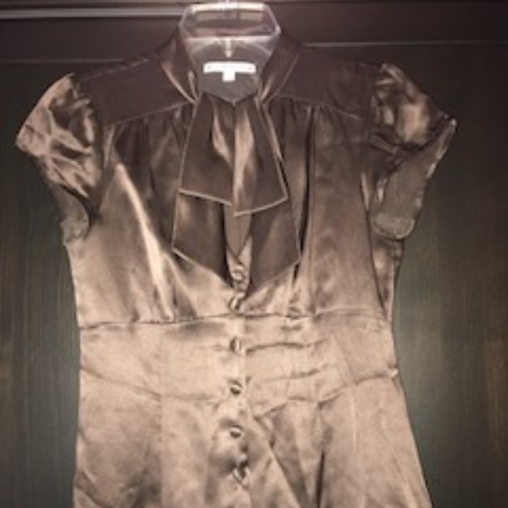 SOLD Nanette Lepore brown blouse.