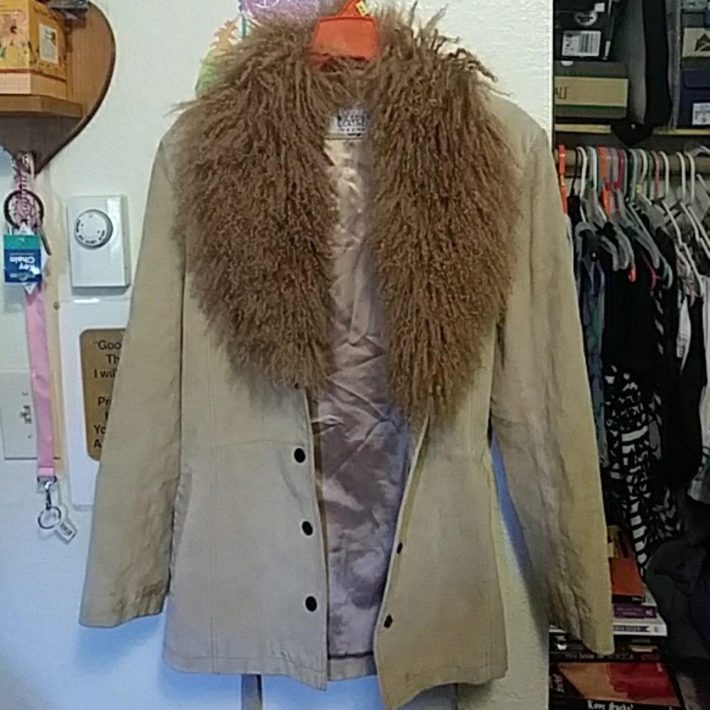 Wilsons Leather Maxima Jacket w/Mongolian Lamb