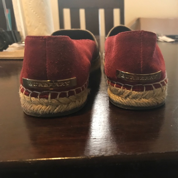 Burberry Check Canvas Suede Espadrille Flat - Picture 3 of 4
