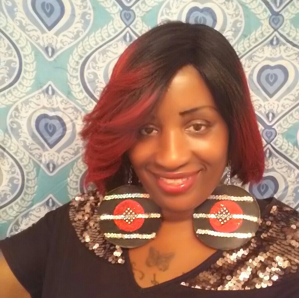 Hit maker album shaped earrings