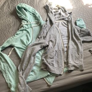 2 PAC sun zip up hoodies