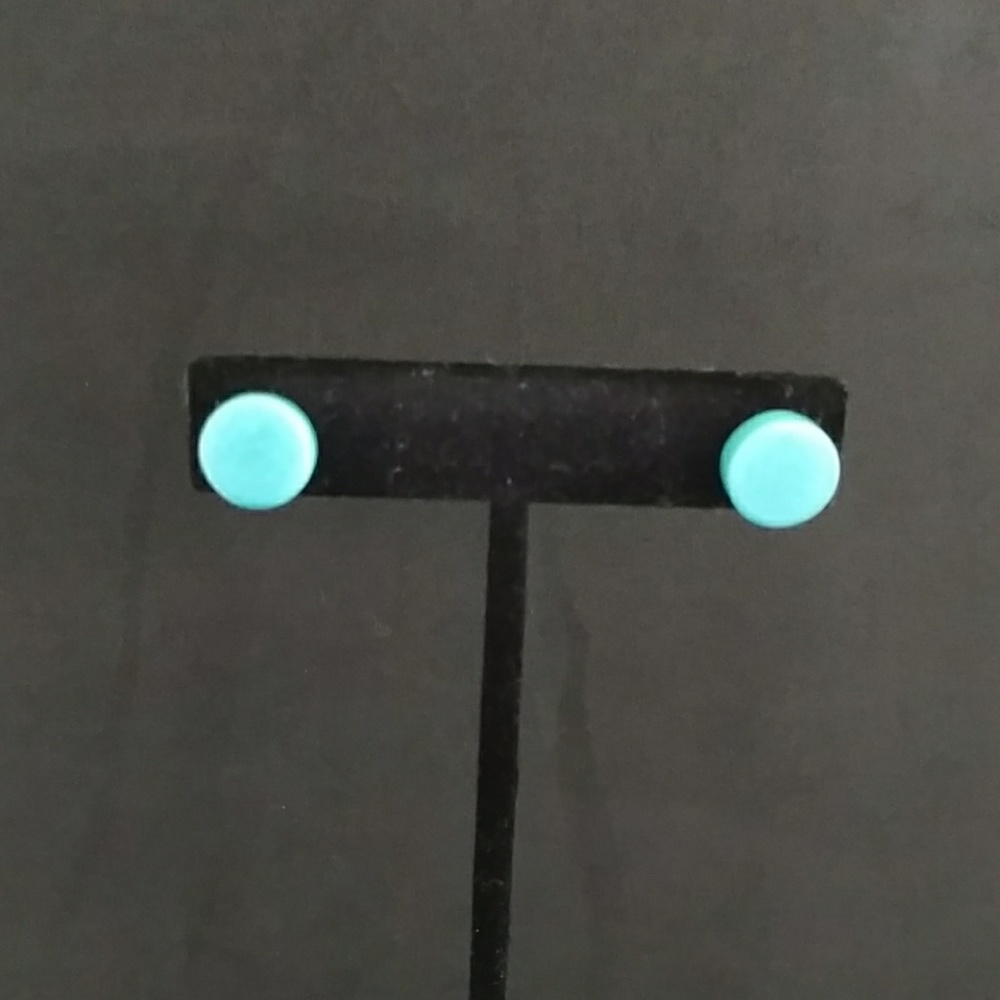 Round glass earrings