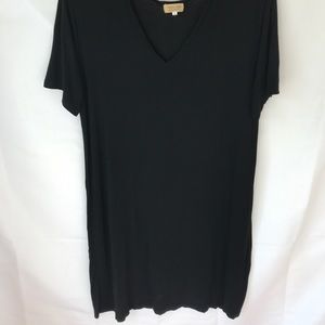 Black piko t shirt dress