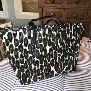 Kate Spade over the shoulder tote leopard tote.