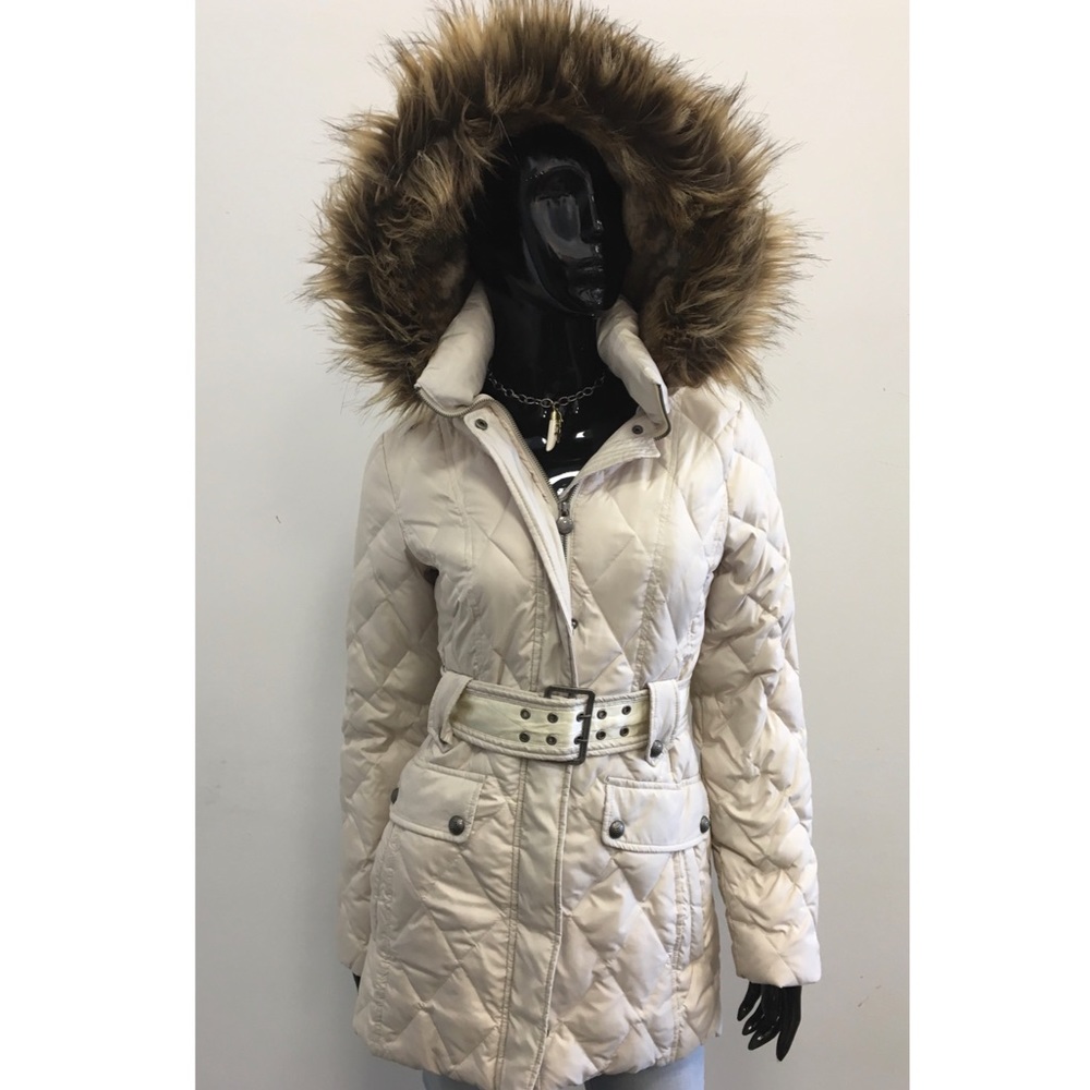 Laundry by Design Faux Fur Trim Quilted Jacket