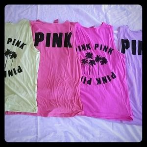 Victoria's secret pink muscle shirts