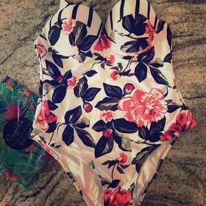 New! Floral One Piece Swimsuit