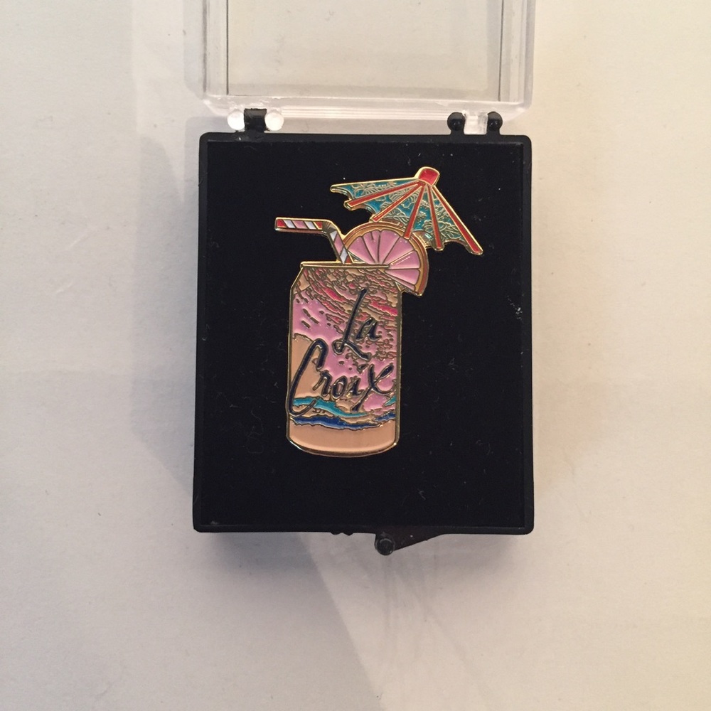 La Croix enamel pin