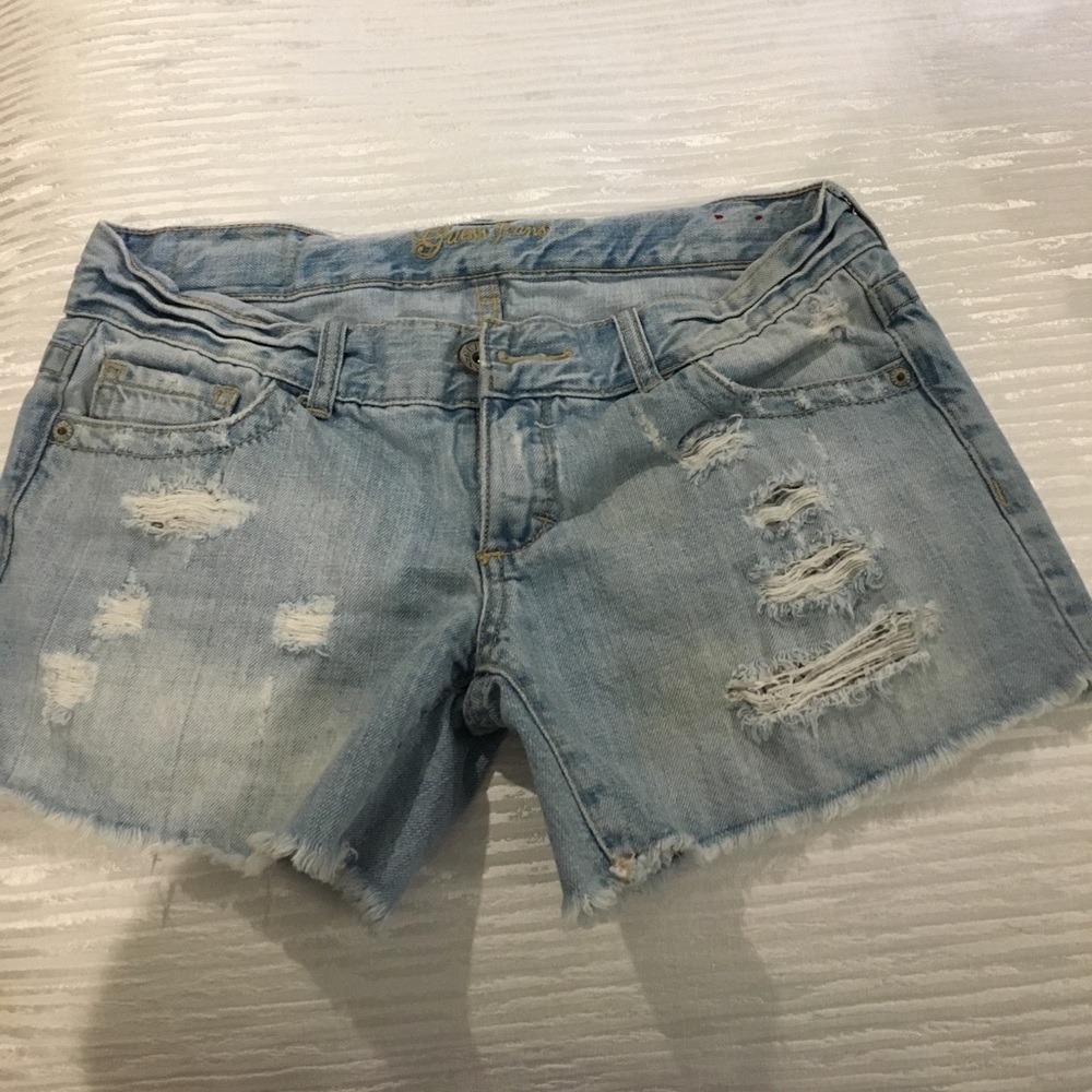 Guess ripped jean shorts!