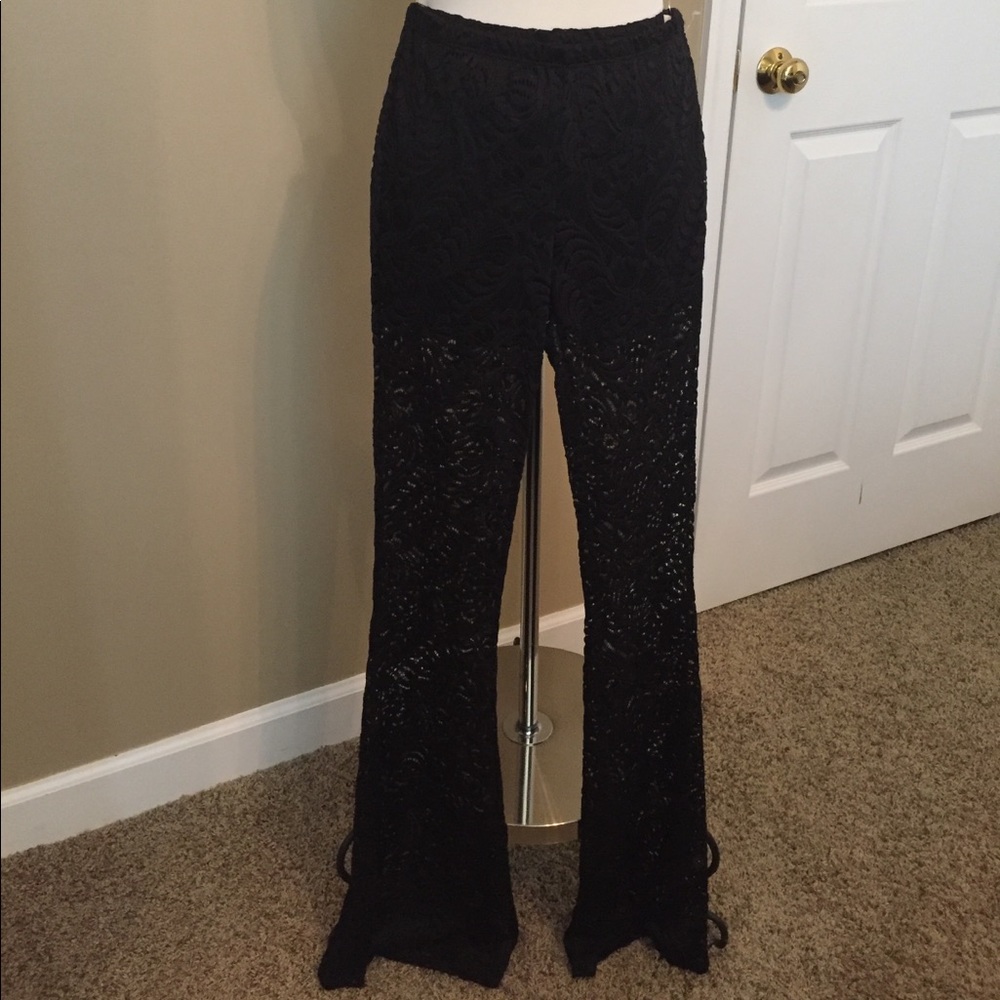 SOLD-Black Lace Pants