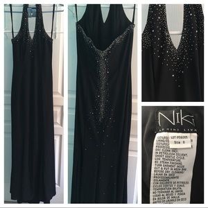 Black prom bridesmaid dress Size 8 David's Bridal