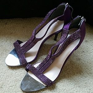 Purple Open Toe Heel