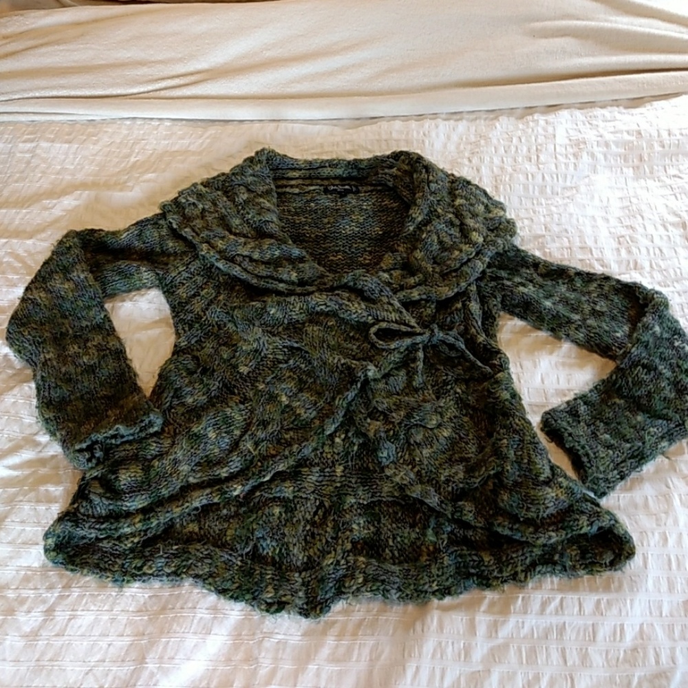 Green cardigan