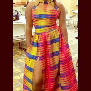 African printed two piece set