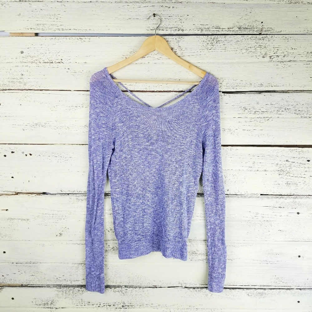 Aeropostale Purple lightweight Sheer Sweater XS