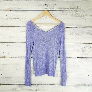 Aeropostale Purple lightweight Sheer Sweater XS