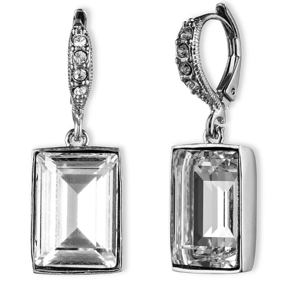 Givenchy Metallic Swarovski Crystal Drop Earrings - Picture 1 of 6
