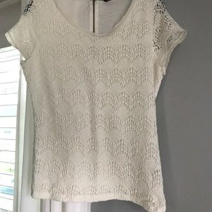 The Limited white textured blouse