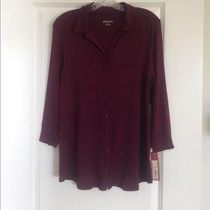 Merona burgundy button down