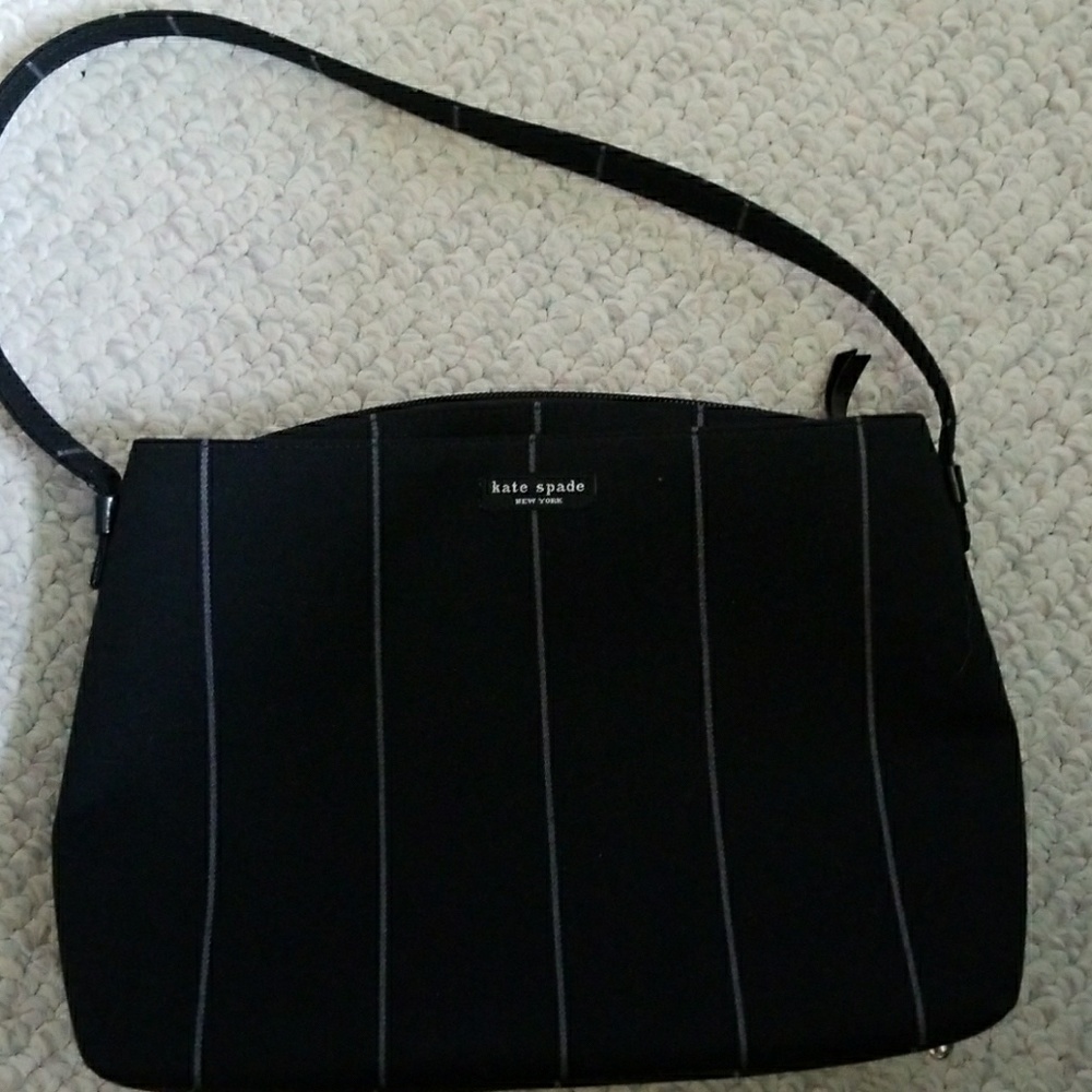 Kate Spade New York Black Pinstripe Purse