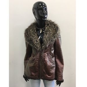 Miss Sixty Collection Metallic Leather Jacket