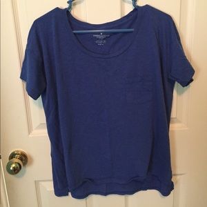 Blue T-shirt with Front Pocket