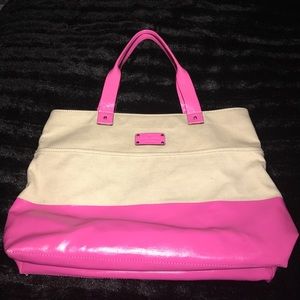 Kate Spade Hot Pink/Cream colored Tote! W/dust bag
