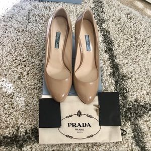 Prada round toe heel