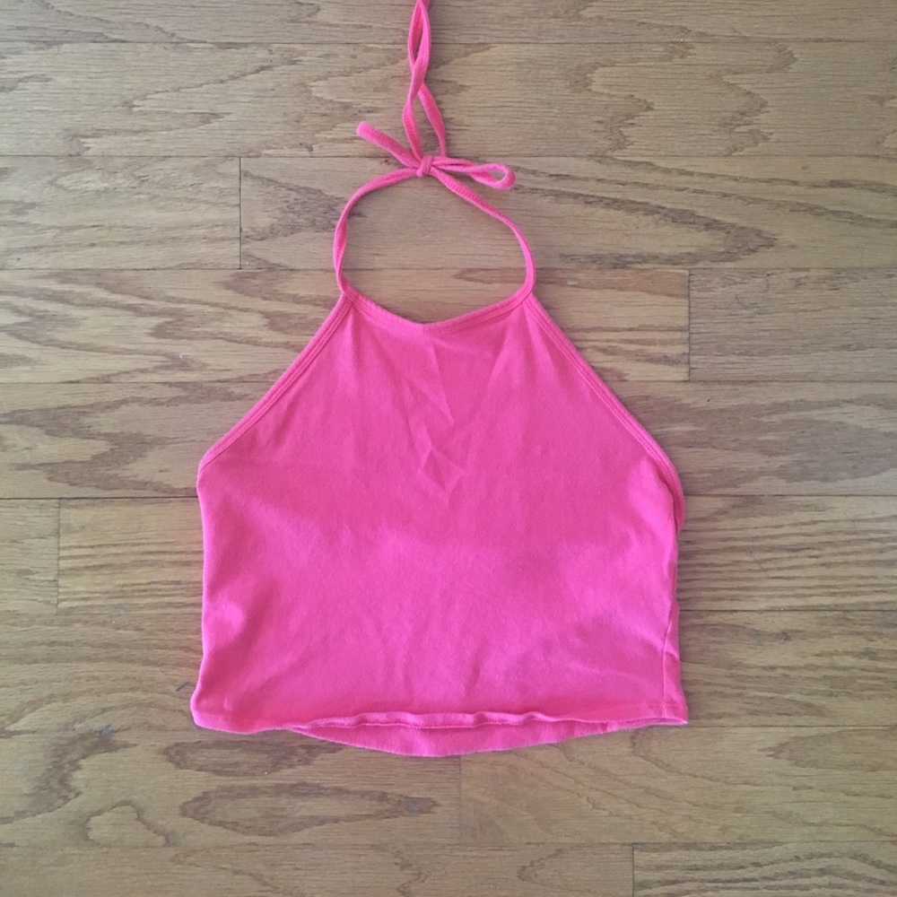 Hot Pink Halter Crop Top