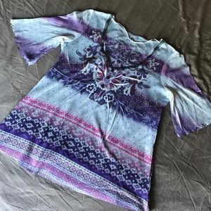 One World Sleep Shirt with Lace sleeves