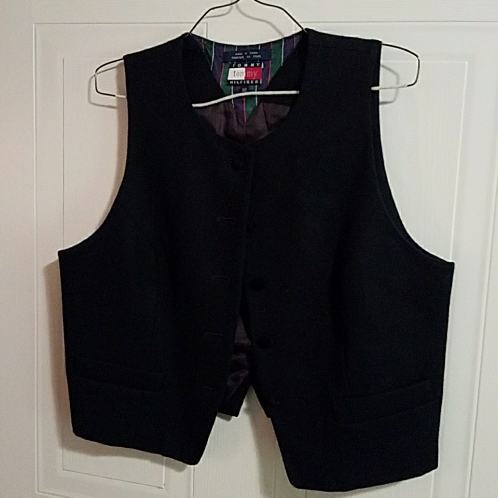 Tommy Hilfiger 100% wool navy vest
