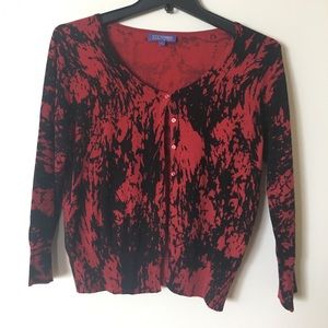 Red and Black Cardigan