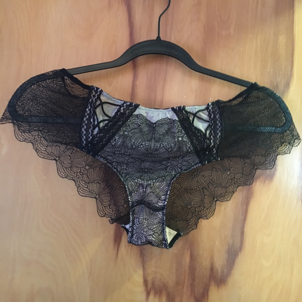 Victoria's Secret Black lace cheeky panty