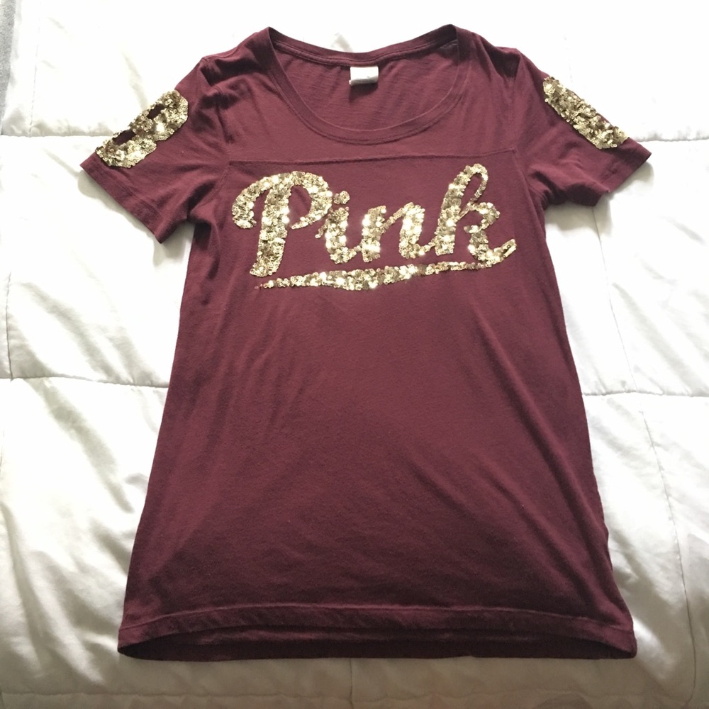 Pink sequined shirt