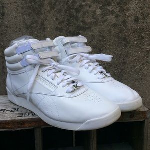 White Reebok High top Classics