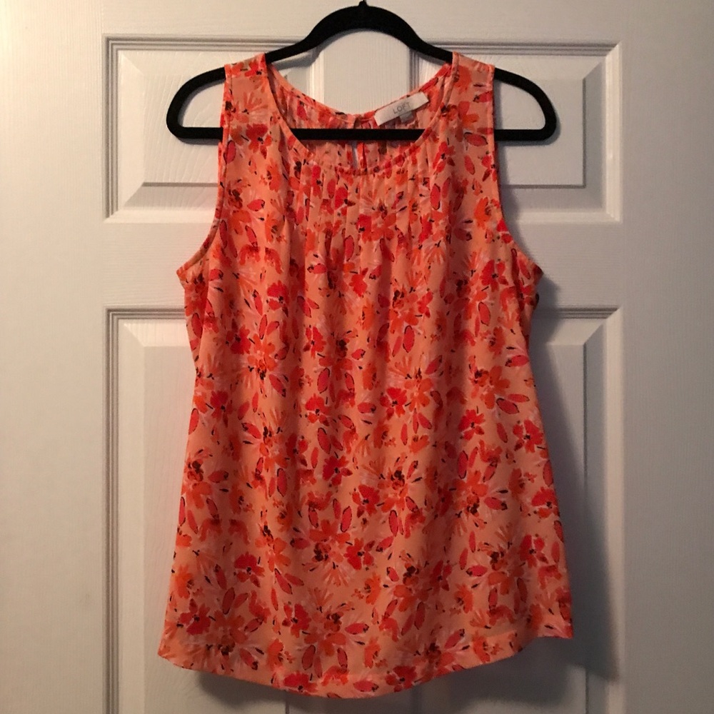 LOFT Orange floral tank