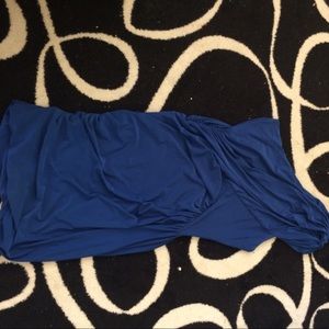 Blue one shoulder dress
