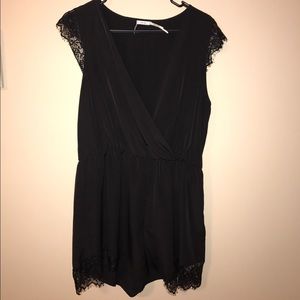 Urban Outfitters black lace romper