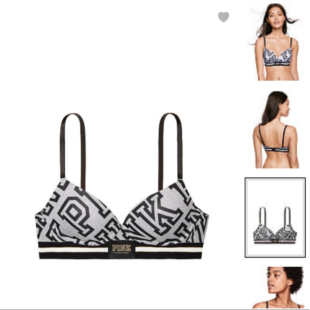 VS "Pink" Gray Push Up Bra Only