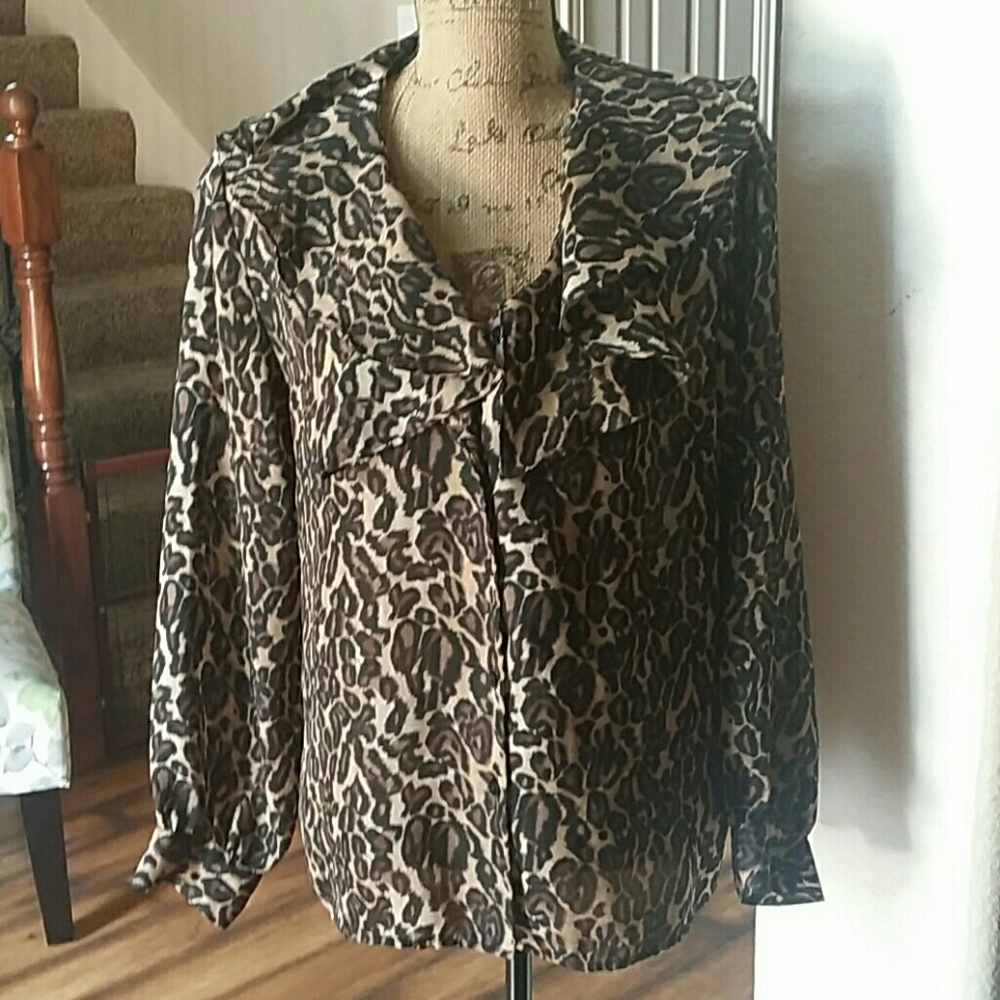 Leopard print blouse