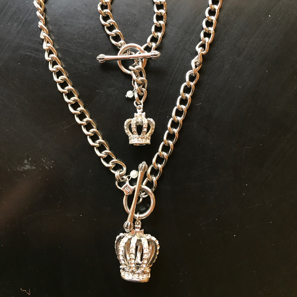 NWOT Juicy Couture necklace bracelet crown set