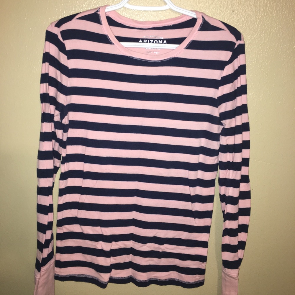 Log sleeve pink/navy top