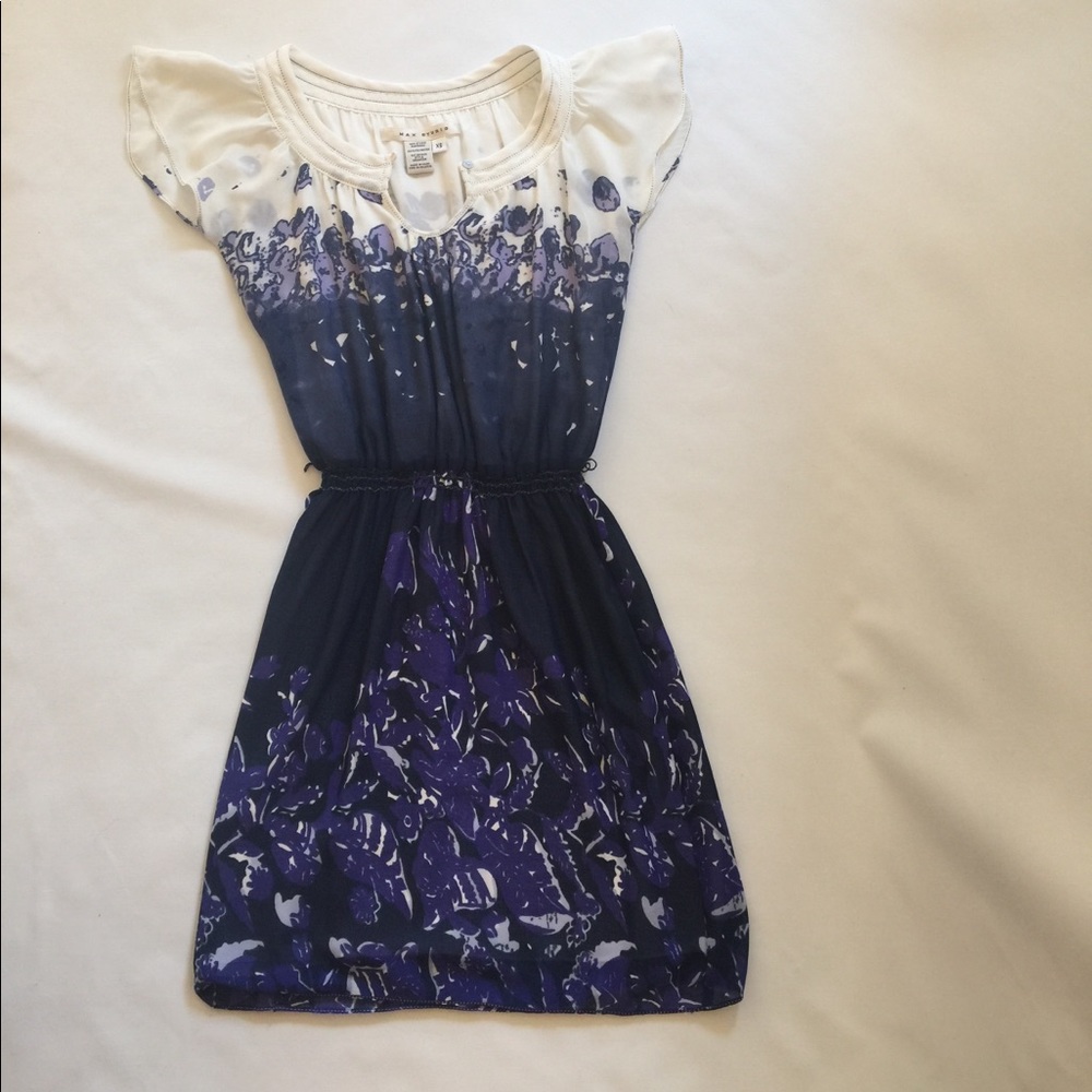 Max Studio Chiffon ruffle sleeve dress